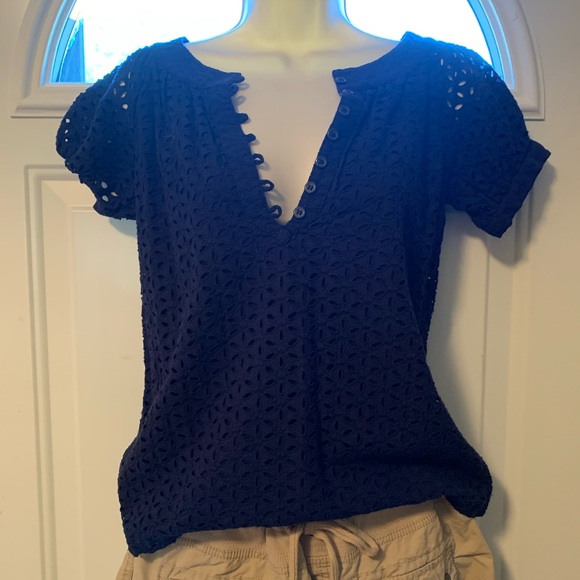 Population floral mesh top - Picture 1 of 6